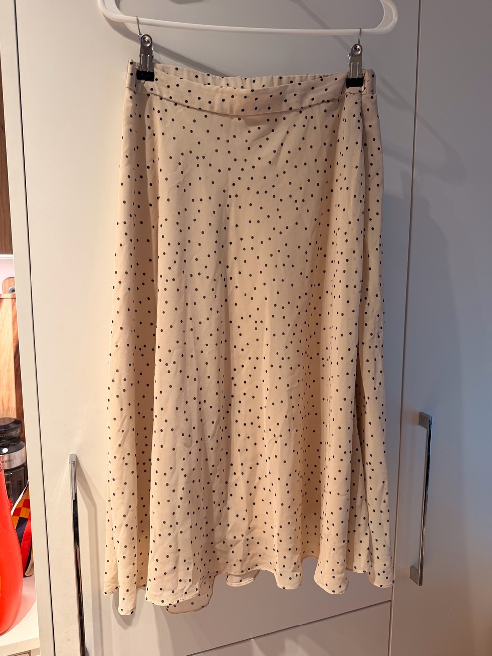 Philosophy Beige Polka Dot A-Line Skirt